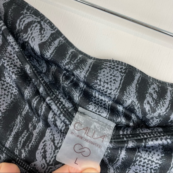 Calia by Carrie Underwood Chain Link Print Leggings Black Grey - Picture 9 of 11